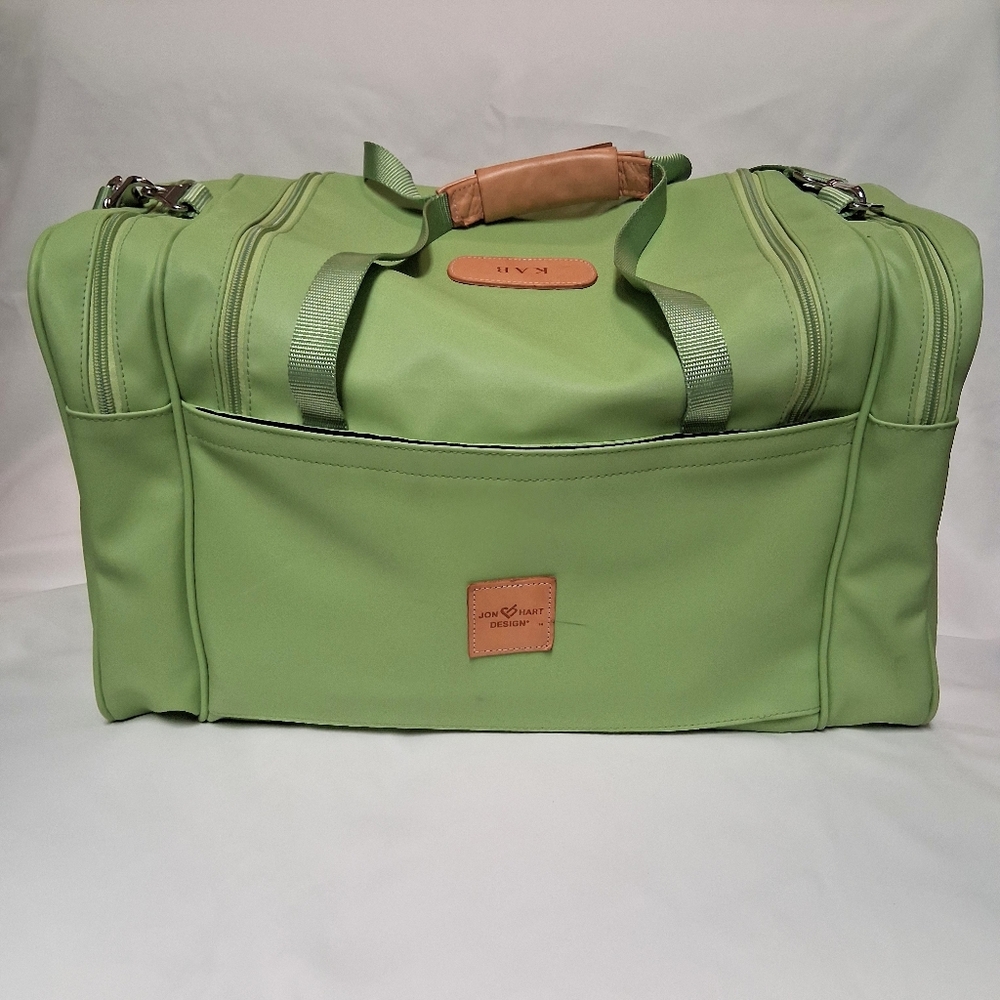 Jon Hart Large Square Green  Duffel Bag - Picture 3 of 14